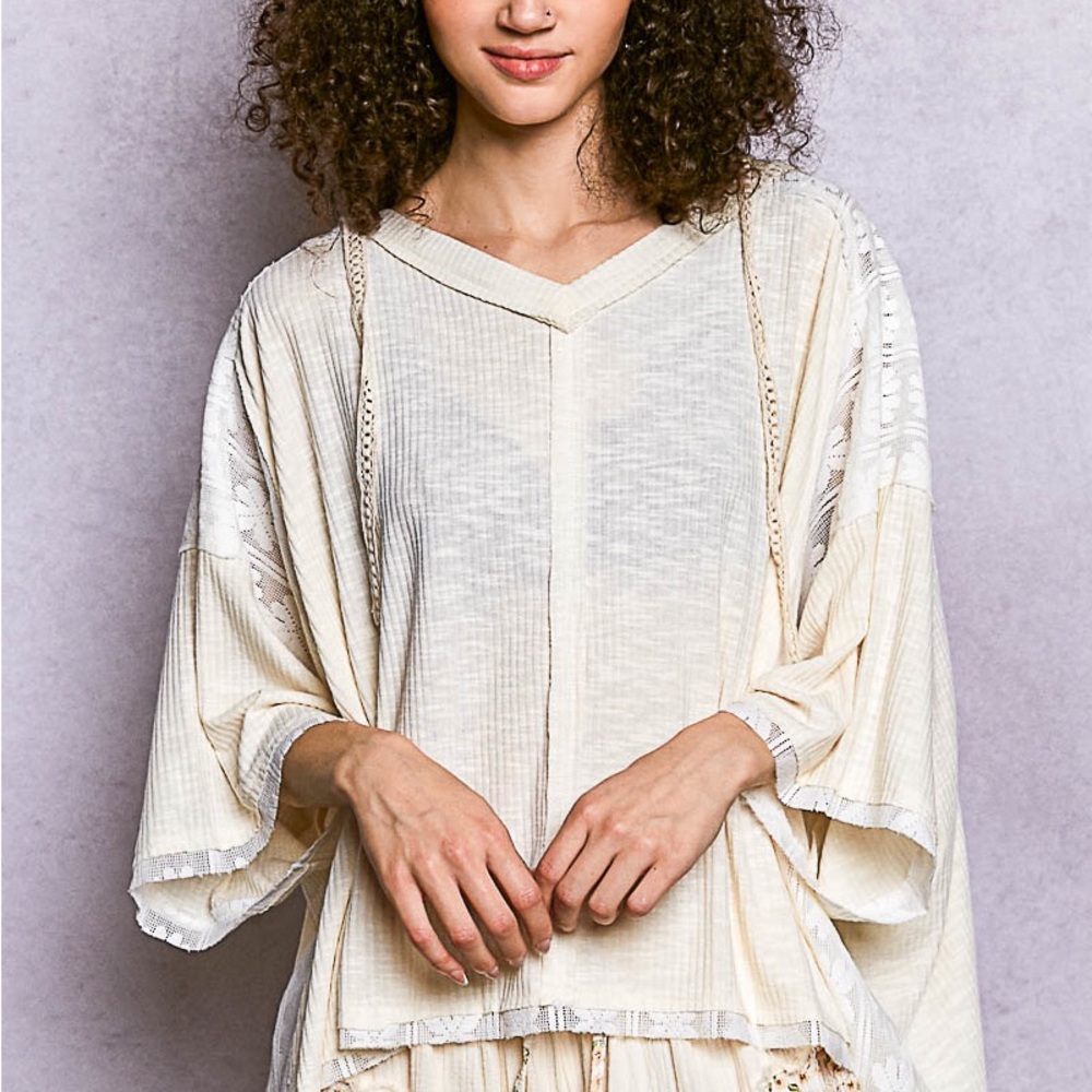 POL Elegant Cream Women's Top